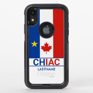 Chiac Acadian Canadian Flag Personalize OtterBox Commuter iPhone XR Case