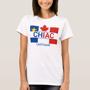 Chiac Acadian Canadian Flag Personalize T-Shirt