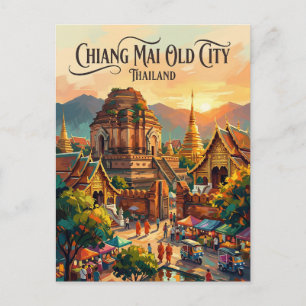 Chiang Mai Old City Thailand Postcard