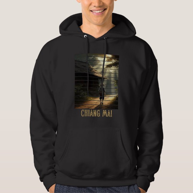 Chiang Mai Thailand, Backpacking and Digital Nomad Hoodie (Front)