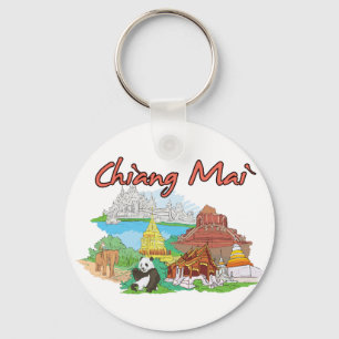 Chiang Mai, Thailand Famous City Keychain