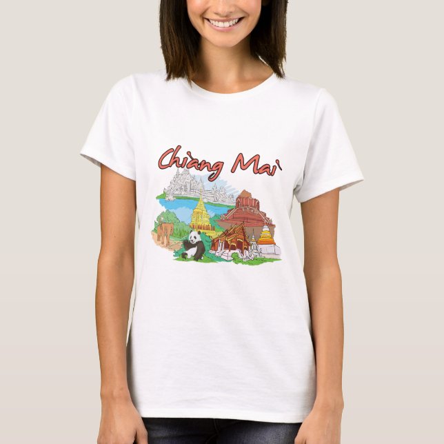 Chiang Mai, Thailand Famous City T-Shirt (Front)