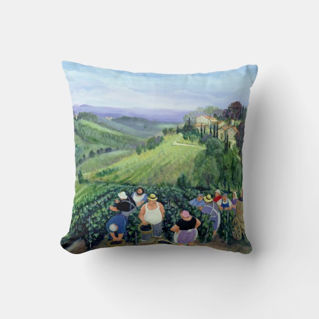 Chianti Landscape Throw Pillow (Front)