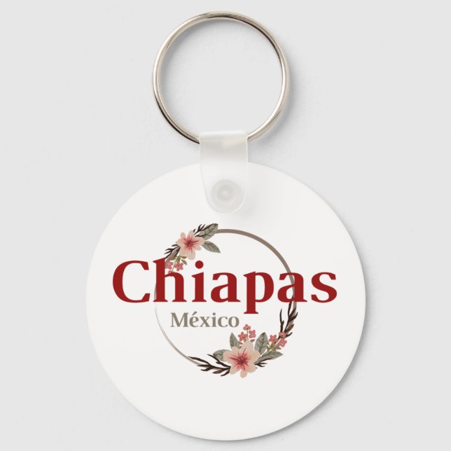Chiapas Mexico Travel Destination Bridesmaid  Keychain (Front)