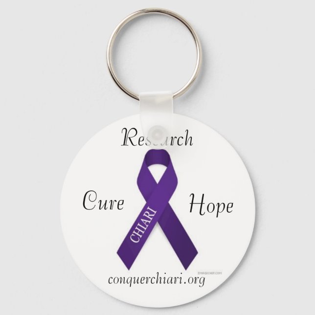 CHIARI, Cure, Hope, Research, conquerchiari.org Keychain (Front)