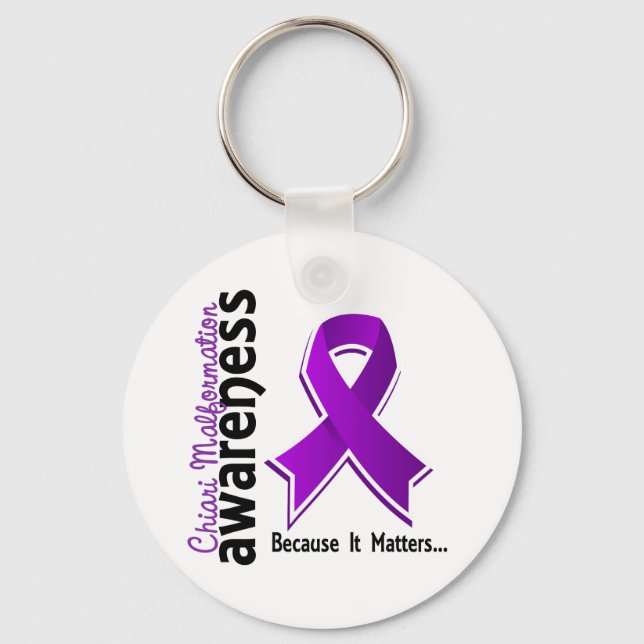 Chiari Malformation Awareness 5 Keychain (Front)