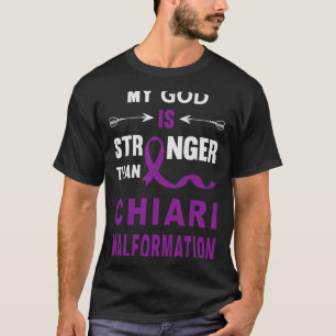 Chiari Malformation Awareness Faith Purple Ribbon  T-Shirt