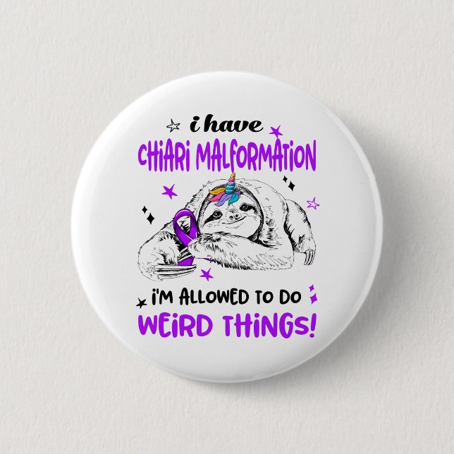 Chiari Malformation Awareness Month Ribbon Gifts 2 Inch Round Button (Front)