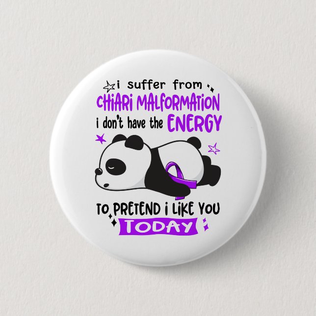 Chiari Malformation Awareness Month Ribbon Gifts 2 Inch Round Button (Front)