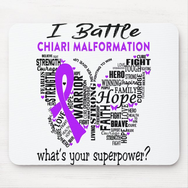 Chiari Malformation Awareness Month Ribbon Gifts Mouse Pad (Front)