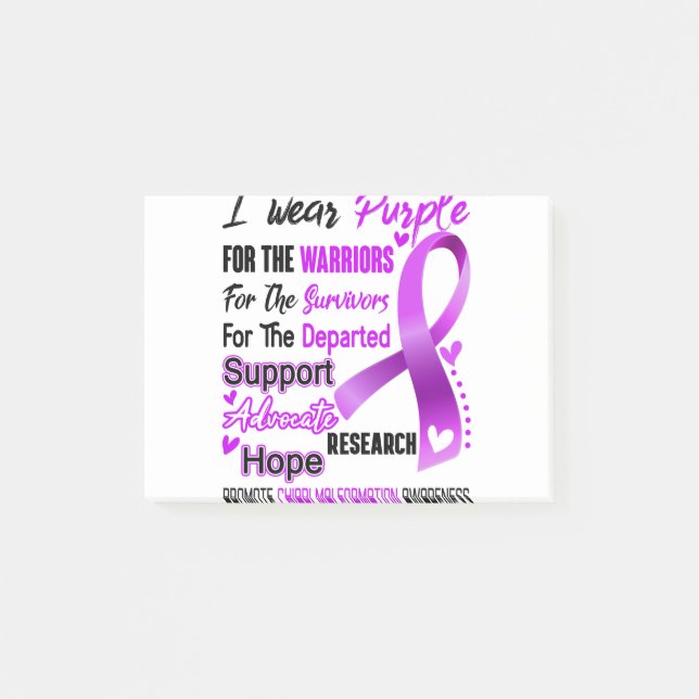 Chiari Malformation Awareness Month Ribbon Gifts Post-it Notes (Front)