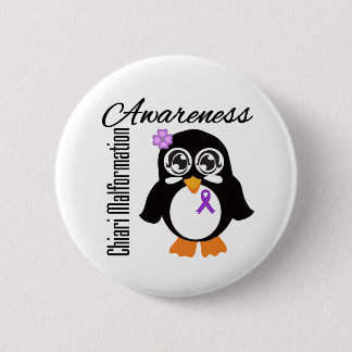 Chiari Malformation Awareness Penguin 2 Inch Round Button