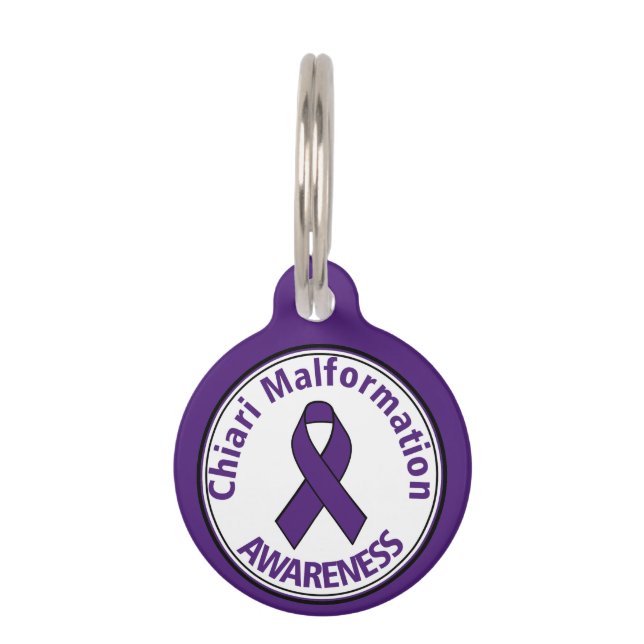 Chiari Malformation Awareness Personalized Pet Tag (Front)