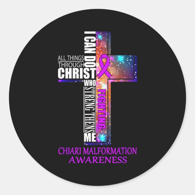 Chiari Malformation Awareness Shirt - Christmas Gi Classic Round Sticker (Front)