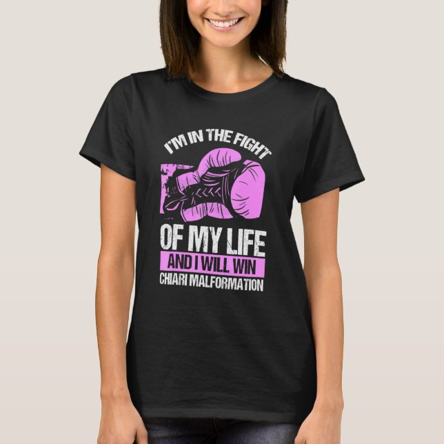 Chiari Malformation Awareness Win Survivor Purple  T-Shirt (Front)