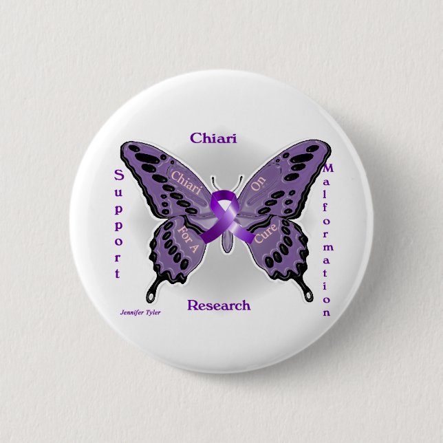 Chiari Malformation: Chiari On! 2 Inch Round Button (Front)