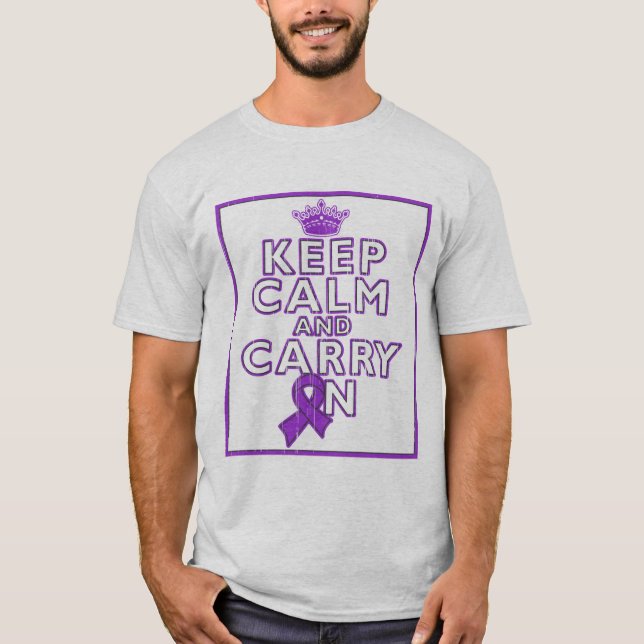 Chiari Malformation Keep Calm and Carry On T-Shirt (Front)