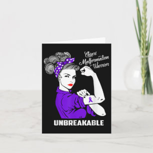 Chiari Malformation Warrior Unbreakable Shirt Awar Card