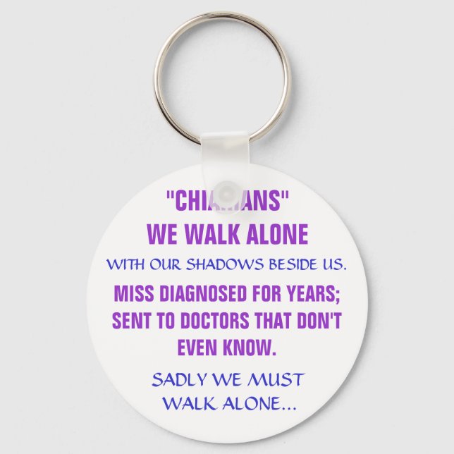 "CHIARIANS"WE WALK ALONE, WITH OUR SHADOWS BESI... KEYCHAIN (Front)