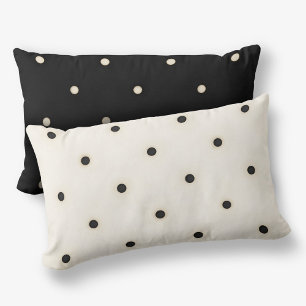 Chiaroscuro Polka Dots Reversible 2-Sided Lumbar Pillow