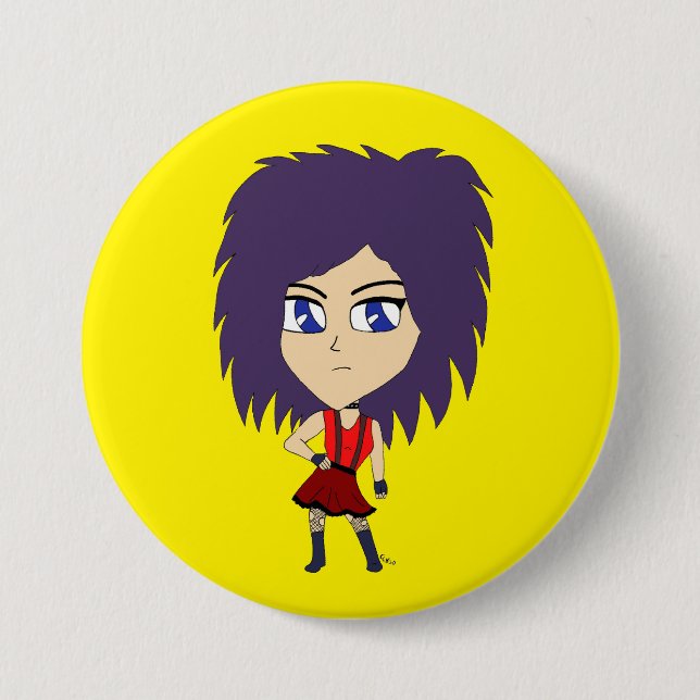 chibi  3 inch round button (Front)