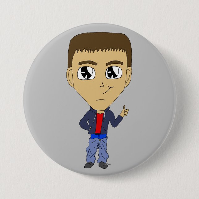chibi   3 inch round button (Front)