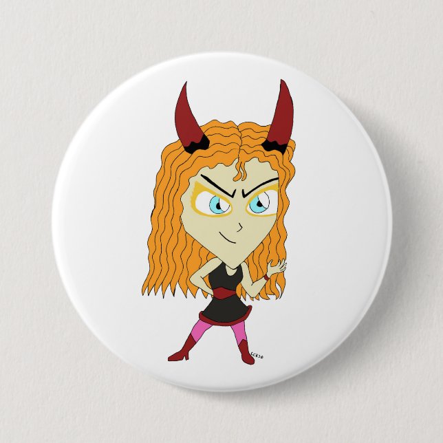 chibi  3 inch round button (Front)