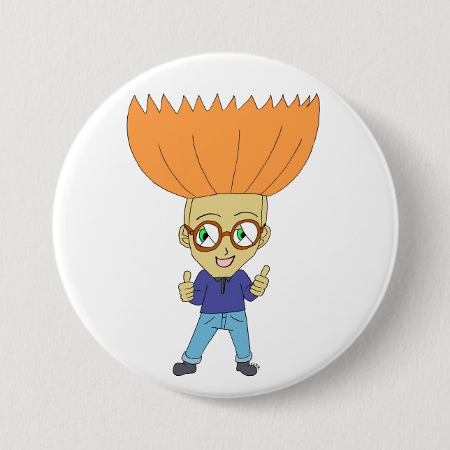 chibi  3 inch round button (Front)