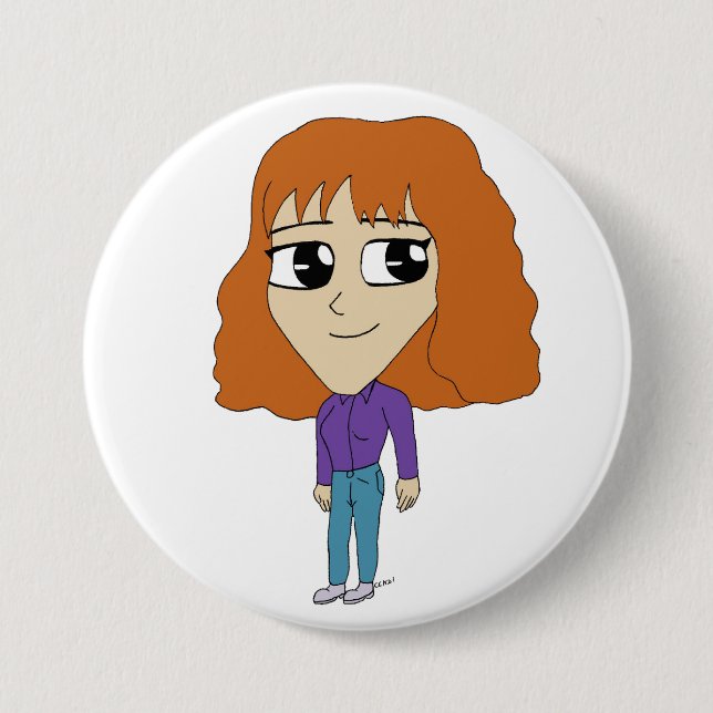 chibi    3 inch round button (Front)