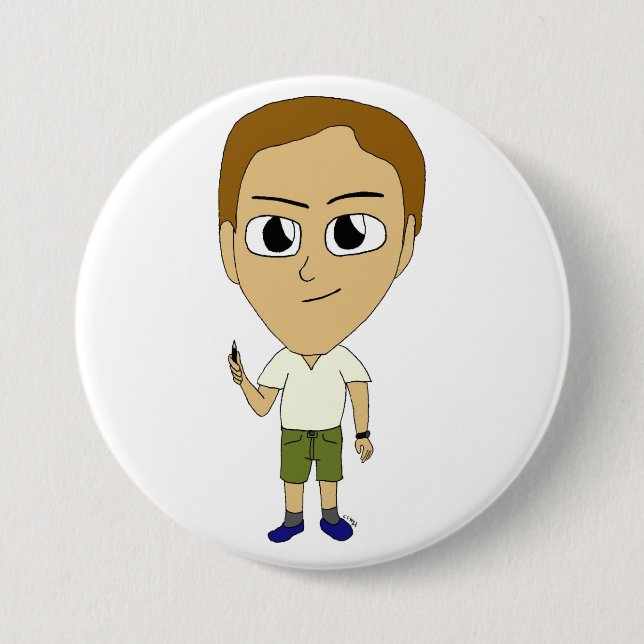 chibi   3 inch round button (Front)