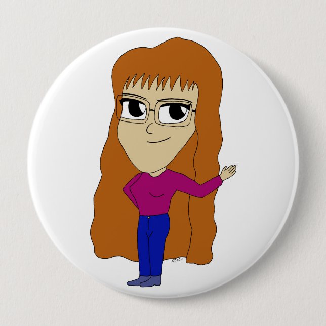 chibi    4 inch round button (Front)