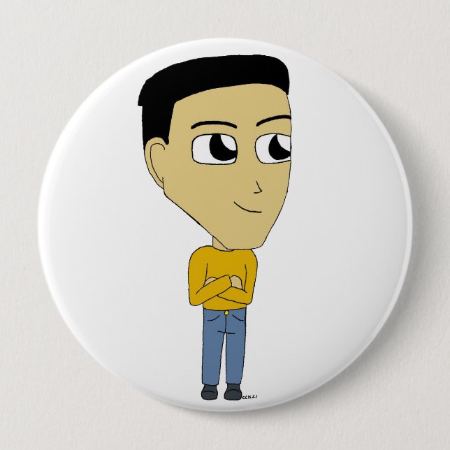 chibi   4 inch round button (Front)