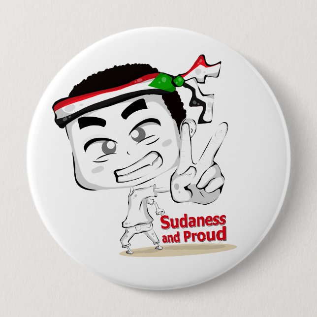 chibi  4 inch round button (Front)