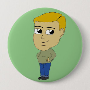 chibi    4 inch round button