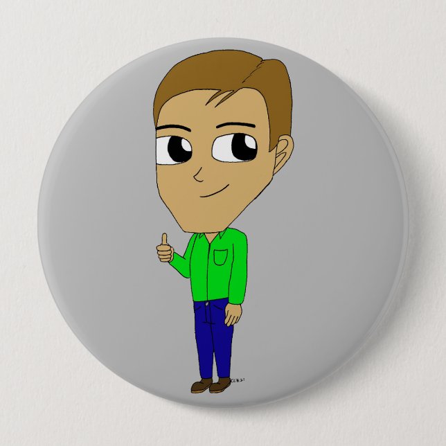 chibi    4 inch round button (Front)