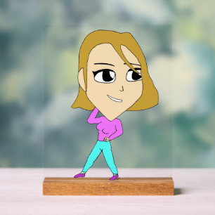 chibi acrylic sign