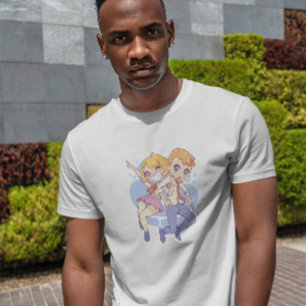 Chibi Anime Couple  T-Shirt
