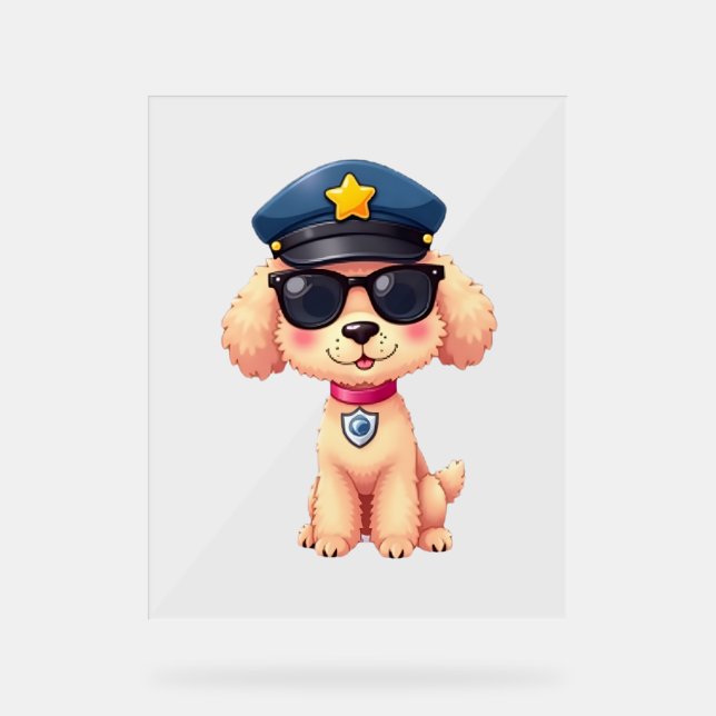 Chibi Anime Police Poodle Chien (Recto)