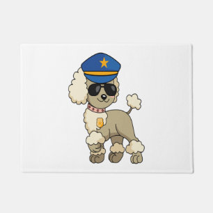 Chibi Anime Police Poodle Dog Doormat