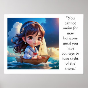Chibi art inspirational  poster