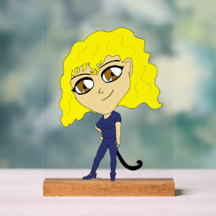 Chibi avec un chat comme une queue