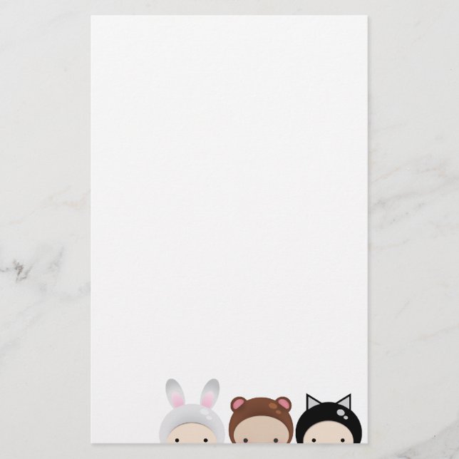 Chibi Baby Animals Stationery (Front)
