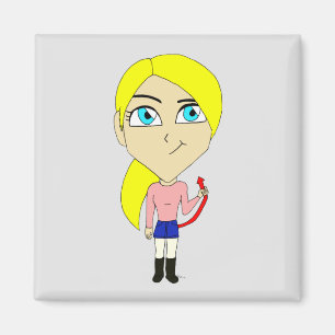 chibi "bad" girl magnet
