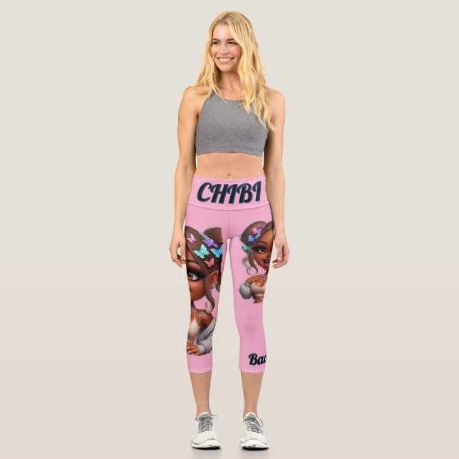 CHIBI Baddie Doll Capri Leggings (Front)