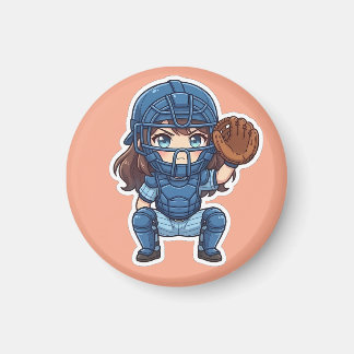Chibi Baseball 2026 Edition - Catcher Squat Magnet