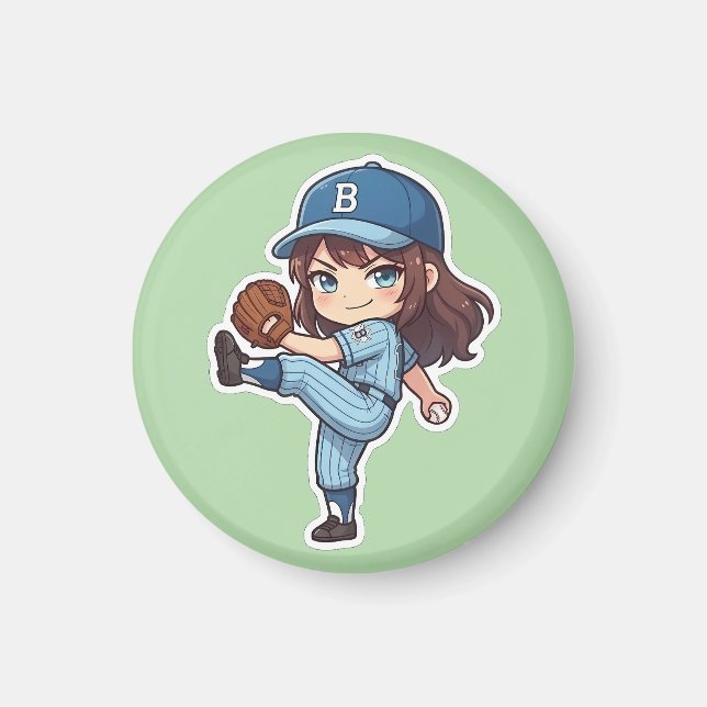 Chibi Baseball 2026 Edition - Pitcher Wind-up Magnet (Front)