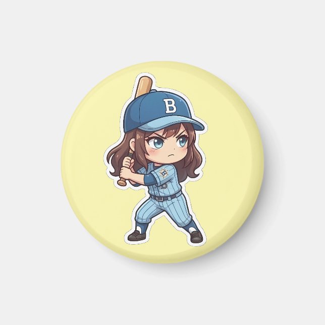 Chibi Baseball Edition - Batter Stance Magnet (Front)
