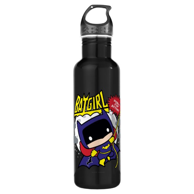 Chibi Batgirl Ready For Action 710 Ml Water Bottle (Front)