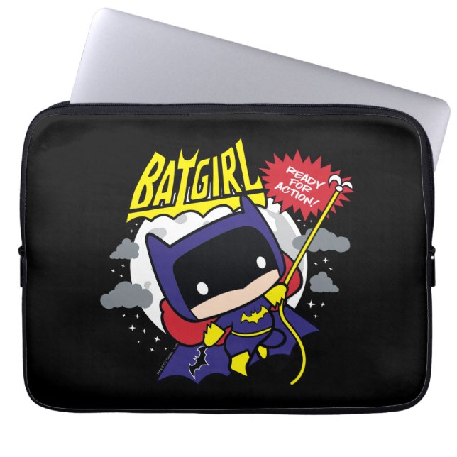 Chibi Batgirl Ready For Action Laptop Sleeve (Front)