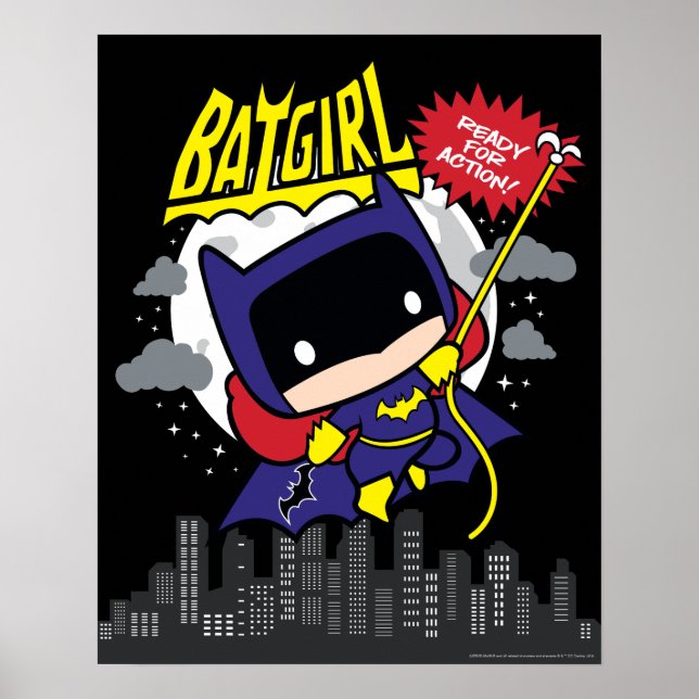 Chibi Batgirl Ready For Action Poster (Front)